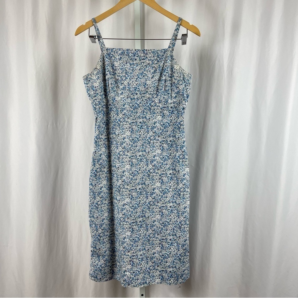 Vintage 346 Brooks Brothers Size 2 Ditsy Floral Square Neck Sheath Dress